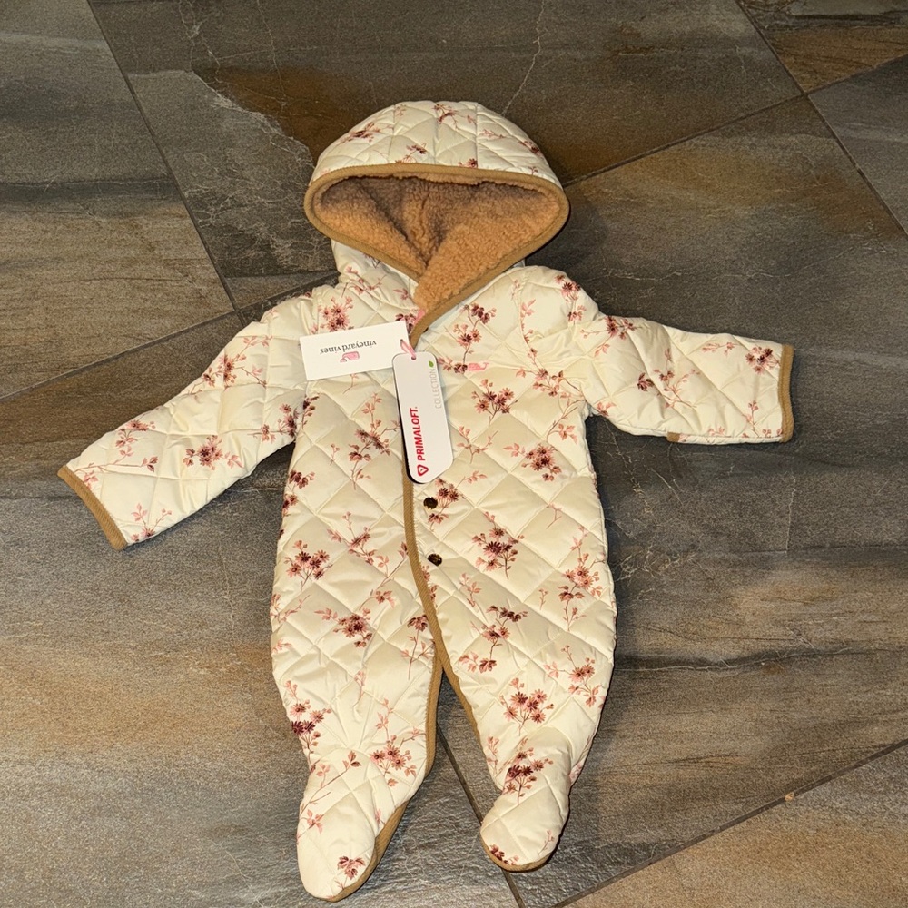 Vineyard Vines Sienna Floral Baby Quilted Bunting Snowsuit